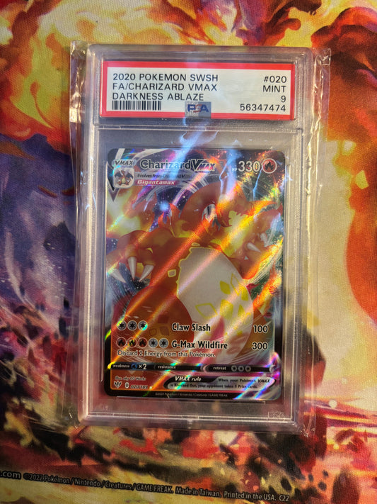 Charizard VMAX Pokemon Darkness Ablaze PSA 9