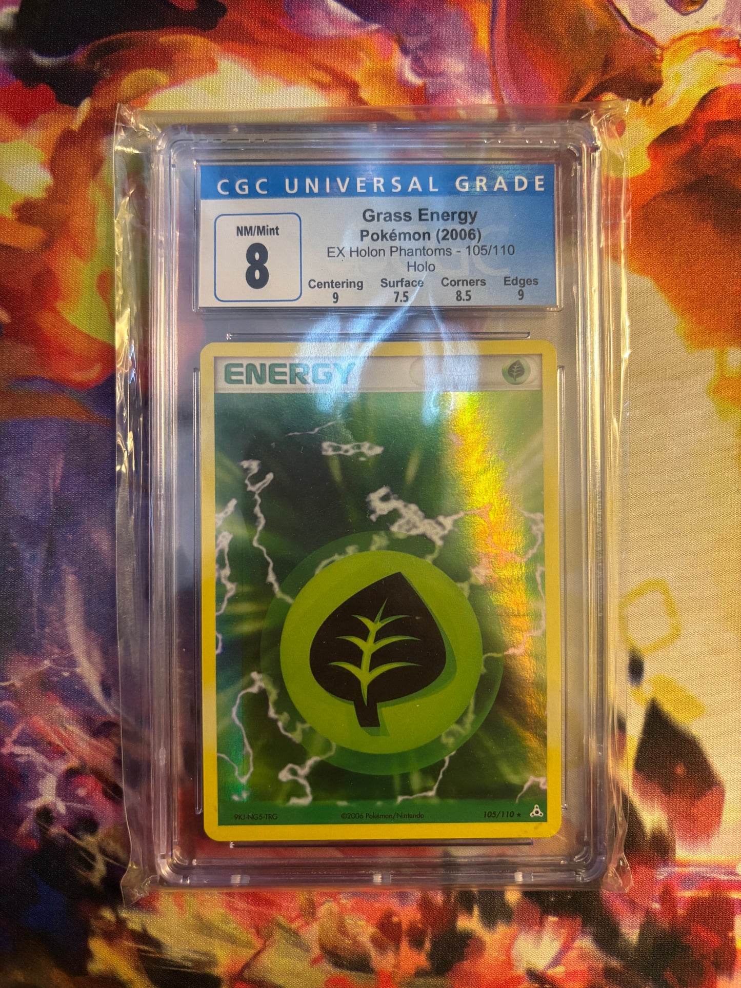 Pokemon Grass Energy EX Holon Phantoms CGC 8